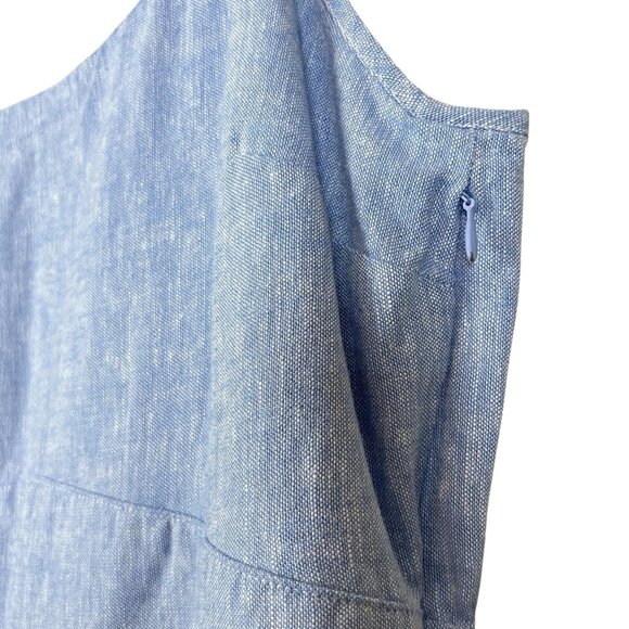 Joie Chambray Denim Tiered Ruffle Midi Maxi Long Dress Med Wash Blue Size US 8 - Picture 5 of 9